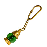 Lampe à huile couleur lanterne verte, porte-clés en laiton, porte-clés BGLK31